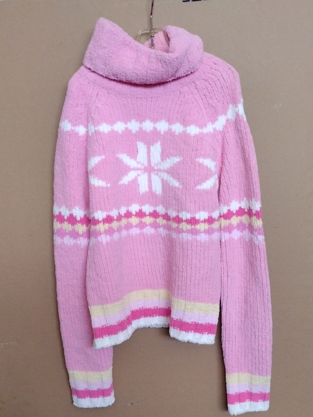 Energie 2YK Junior Small Pink TurtlenecLongDesign Long Sleeve Sweater.